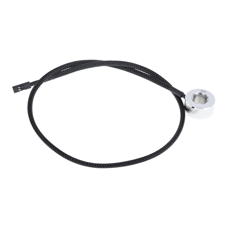 Alphacool Eiszapfen temperature sensor G1/4 IG/IG with AG adapter - Chrome - مستشعر حرارة
